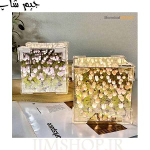 چراغ خواب دکوراتیو آینه ای دشت لاله بینهایت