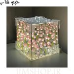 چراغ خواب دکوراتیو آینه ای دشت لاله بینهایت